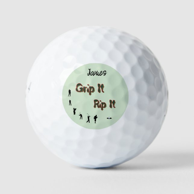 Balles De Golf Saisis-le - Arrache-le - Personnalisable (Devant)