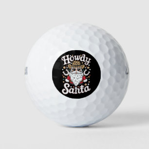Balles De Golf Salut Santa Cow-boy Occidental Cadeau de Noël Rode