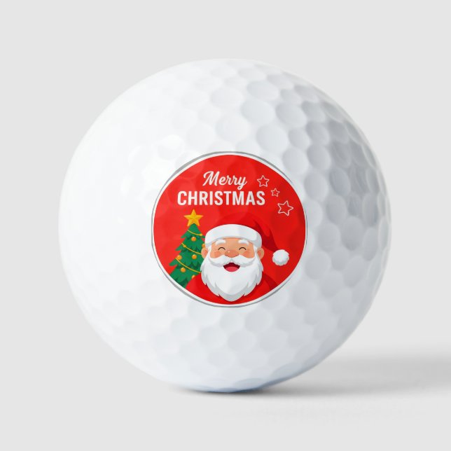 Balles De Golf Salutation joyeuse du Père Noël (Recto)