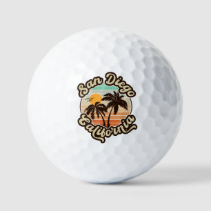 Balles De Golf San Diego California Sunset Palm Trees Souvenirs