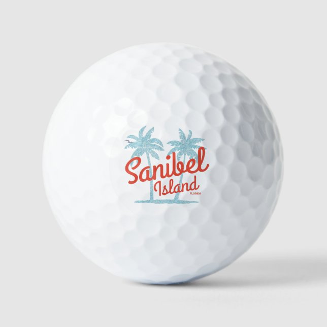 Balles De Golf Sanibel Island Floride Golfe Côte Souvenir (Recto)