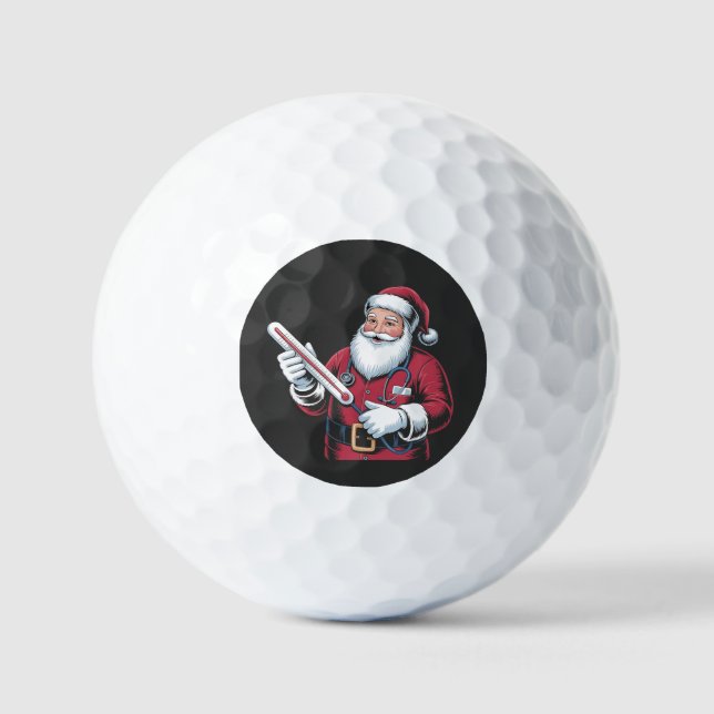 Balles De Golf Santa Nurse Xmas Nursing Healthcare Worker   (Recto)