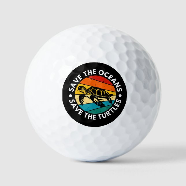 Balles De Golf Sauver les océans sauver les tortues (Recto)