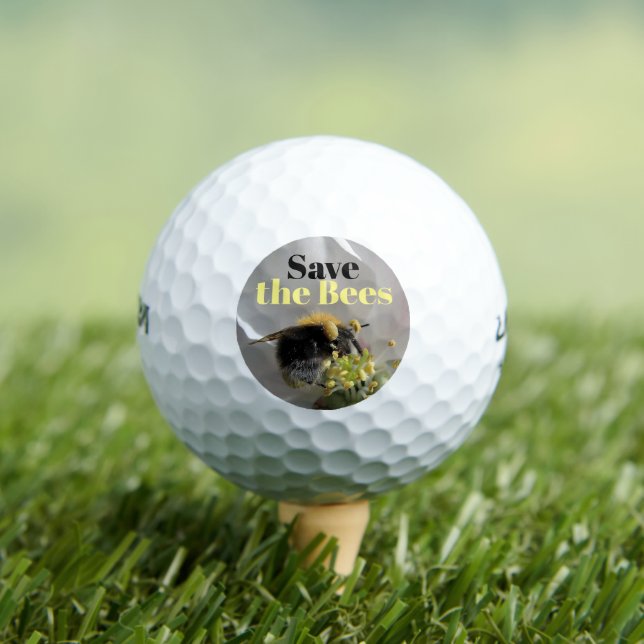 Balles De Golf Sauvez les abeilles Bumble Bee Photo (T-shirt Insitu)