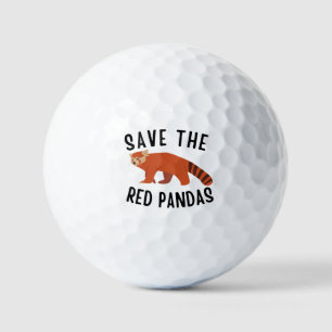 Balles De Golf Sauvez Les Pandas Rouges
