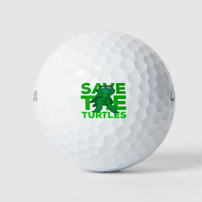 Balles De Golf Sauvez Les Tortues (Devant)