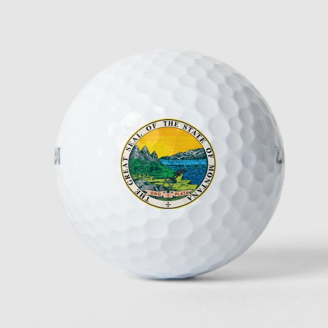 Balles De Golf Sceau d'état du Montana - (Devant)