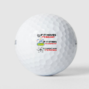 BALLES DE GOLF SCIENCE BIOLOGY CHIMIISTRY PHYSICS