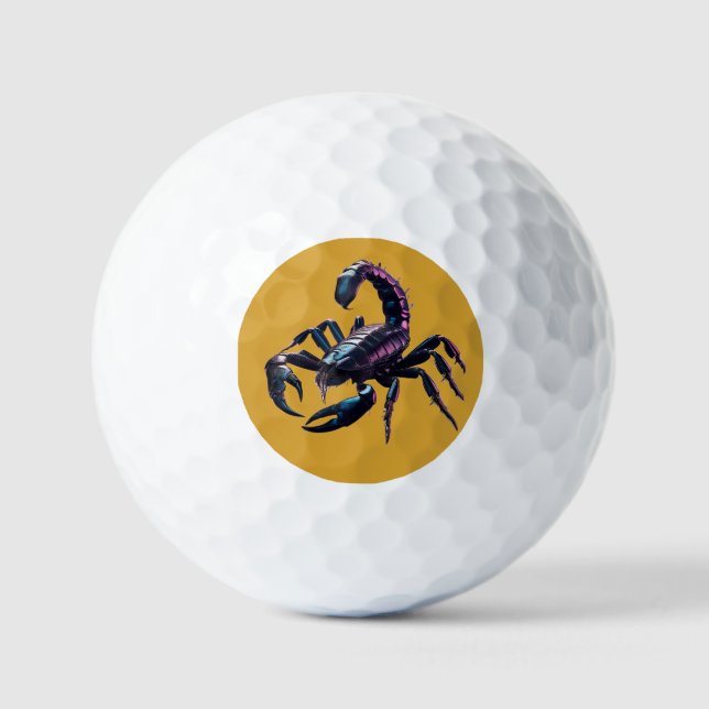 Balles De Golf Scorpion noir venimeux (Recto)