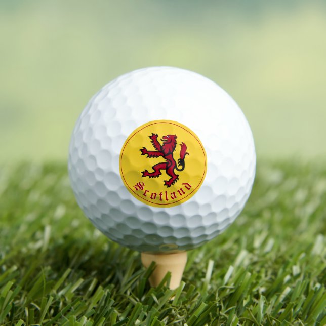 Balles De Golf Scotland Golf Ball, Rampant Lion, patriote écossai (T-shirt Insitu)