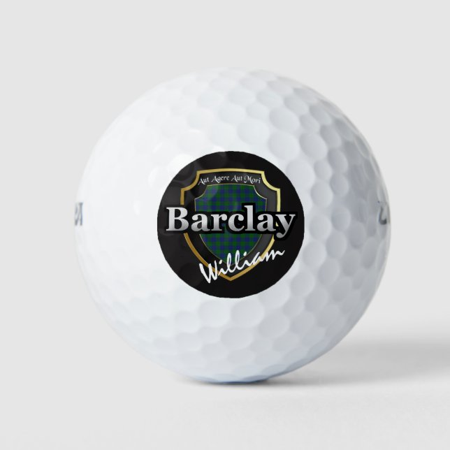 Balles De Golf Scottish Clan Barclay Personnalisez votre nom (Devant)