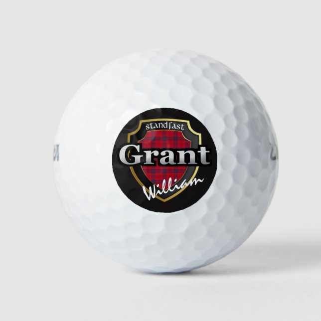 Balles De Golf Scottish Clan Grant Personnalisez votre nom (Devant)