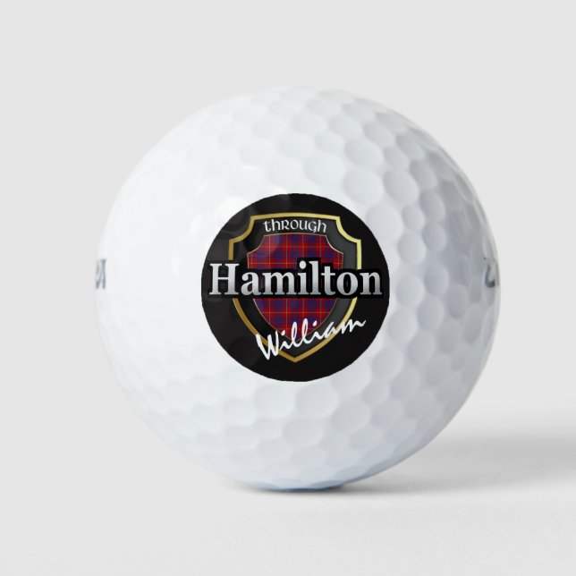 Balles De Golf Scottish Clan Hamilton Personnalisez Votre Nom (Devant)
