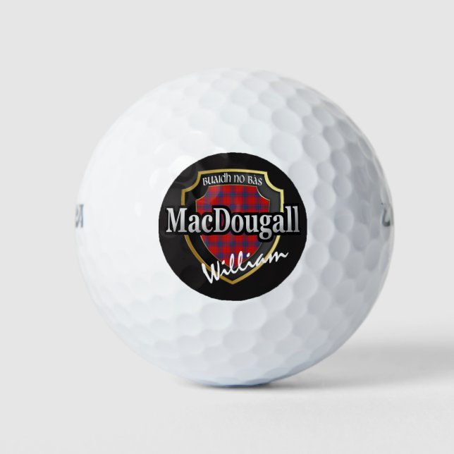 Balles De Golf Scottish Clan MacDougall Personnalisez votre nom (Devant)