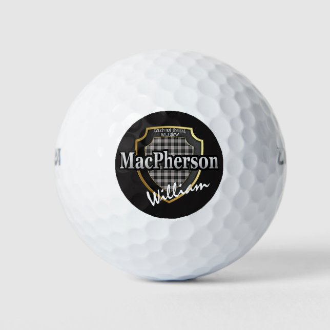 Balles De Golf Scottish Clan MacPherson Personnalisez votre nom (Devant)