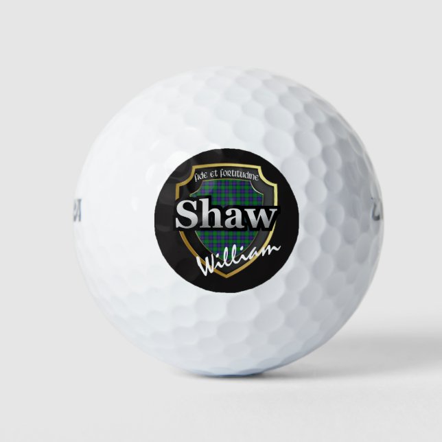 Balles De Golf Scottish Clan Shaw Personnalisez votre nom (Devant)