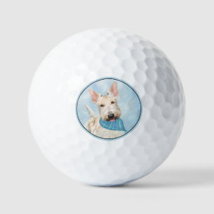 Balles De Golf Scottish Terrier Wheaten Dog Painting Art original