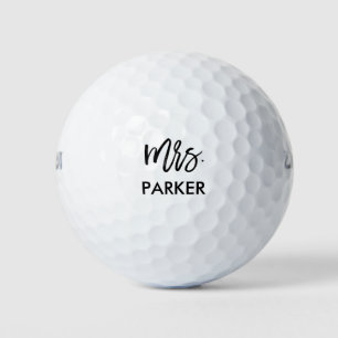 Balles De Golf Script de brosse moderne   Mme