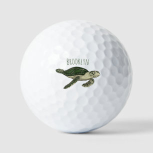 Balles De Golf Sea turtle cartoon