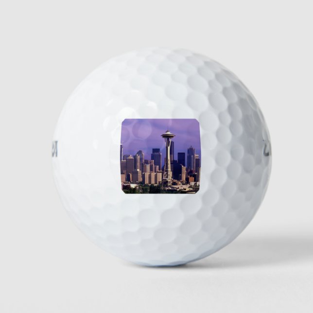 Balles De Golf Seattle Skyline (Devant)