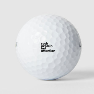 Balles De Golf Seek Protein Not Attention Workout Gym Humor