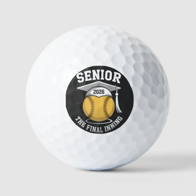 Balles De Golf Senior The Final Inning 2026 Softball Graduation (Recto)