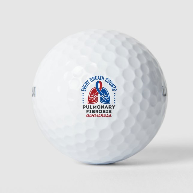 Balles De Golf Sensibilisation à la fibrose pulmonaire Chaque res (Devant)