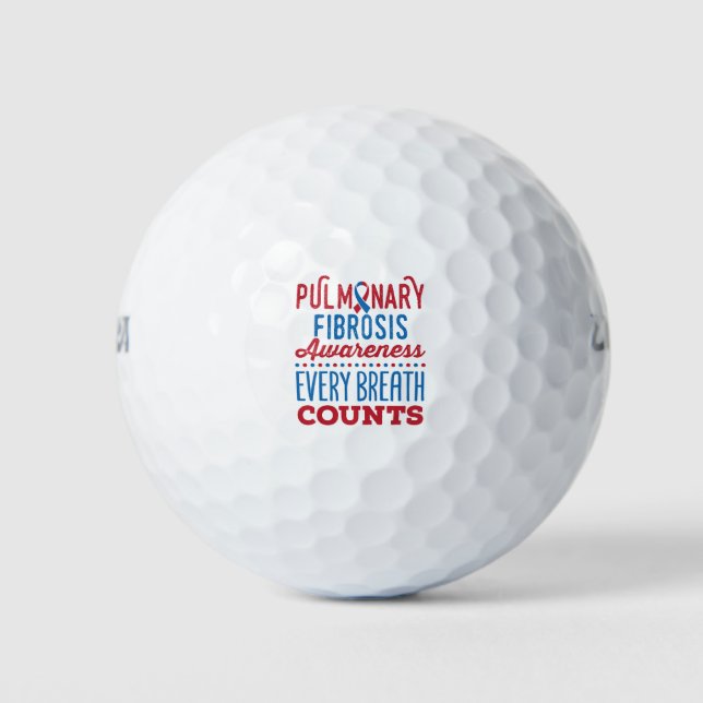 Balles De Golf Sensibilisation à la fibrose pulmonaire Chaque res (Devant)