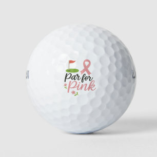 Balles De Golf Sensibilisation au cancer du sein avec ruban rose