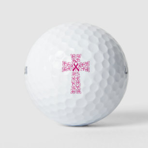 Balles De Golf Sensibilisation au cancer du sein Croix du ruban r