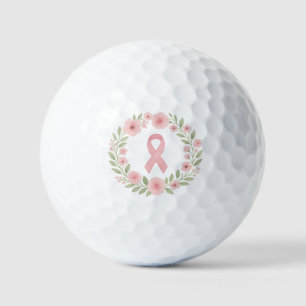 Balles De Golf Sensibilisation au cancer du sein Thème fleuriste