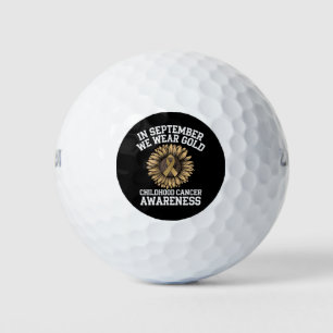 Balles De Golf Septembre Nous Portons Or Sensibilisation au Cance