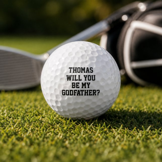 Balles De Golf Seras-Tu Mon Parrain Proposition De Parrain Parrai (Créateur téléchargé)