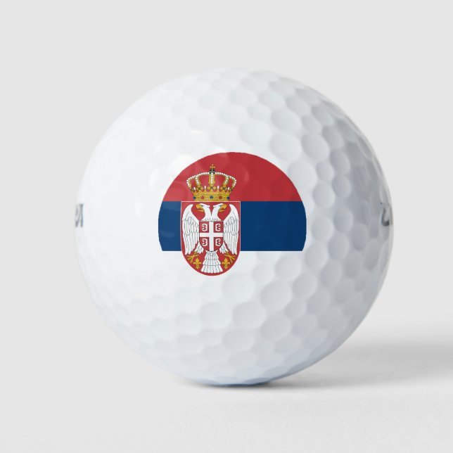 Balles De Golf Serbia Flag (Devant)