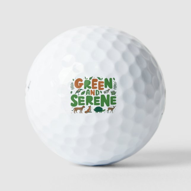 Balles De Golf Serène verte (Devant)
