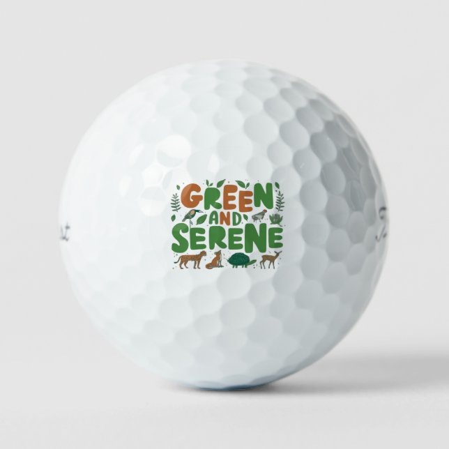 Balles De Golf Serène verte (Recto)