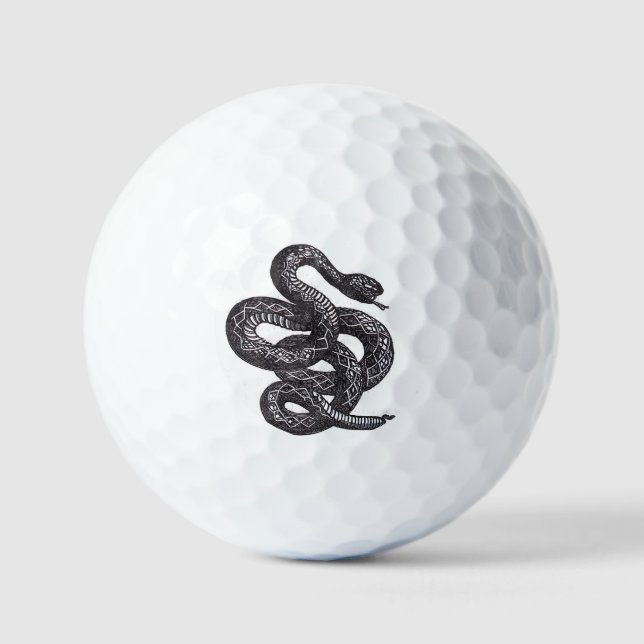 Balles De Golf Serpent Crotalus Cascavella (Vipère à Piton Venime (Recto)