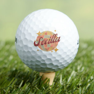 Balles De Golf Sevilla City Espagne España golf de golf rétro