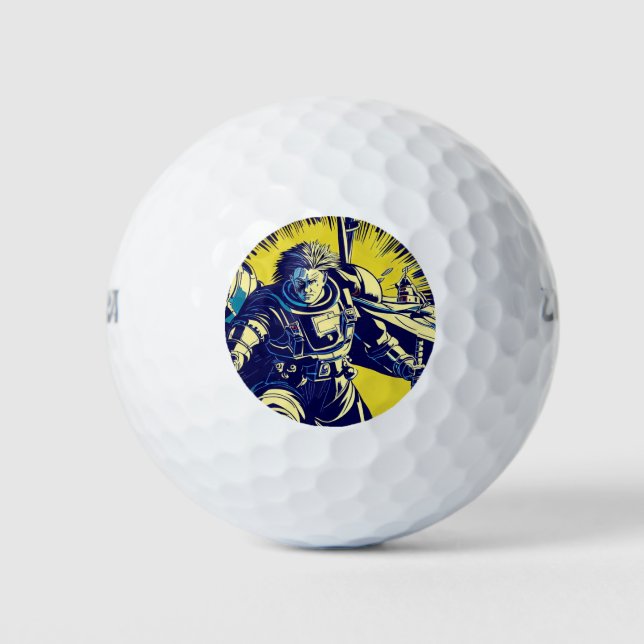 Balles De Golf SF Anime Héros - Gravure sur bois (1) (Devant)