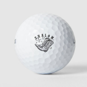 Balles De Golf Shalom Y'all Cowboy juif Hanoukka Ouest