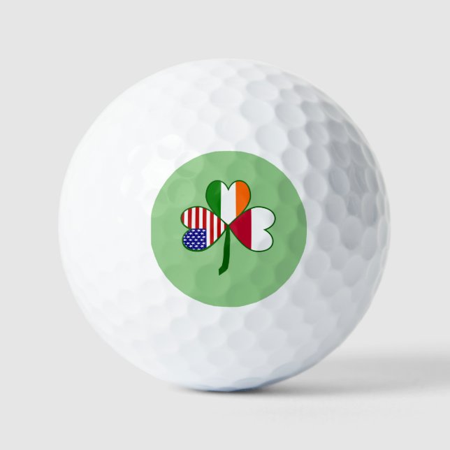 Balles De Golf Shamrock du drapeau polonais (Recto)