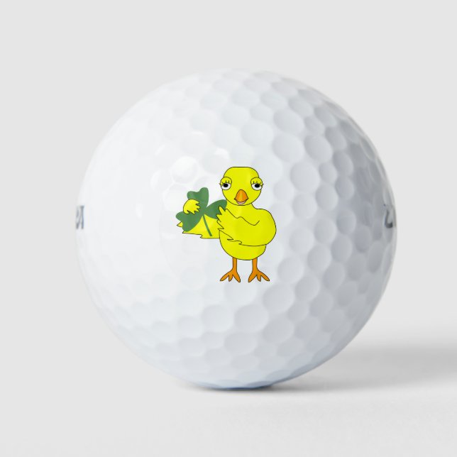 Balles De Golf Shamrock irlandais Chick (Devant)