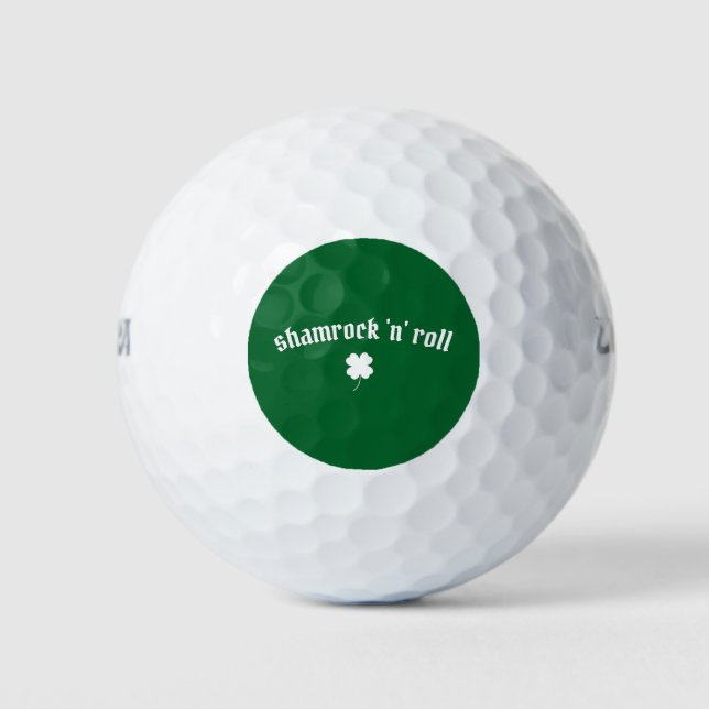 Balles De Golf Shamrock n roll St Patrick's Day (Devant)