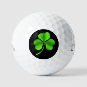 Balles De Golf Shamrock vert sur css noir gbcnt