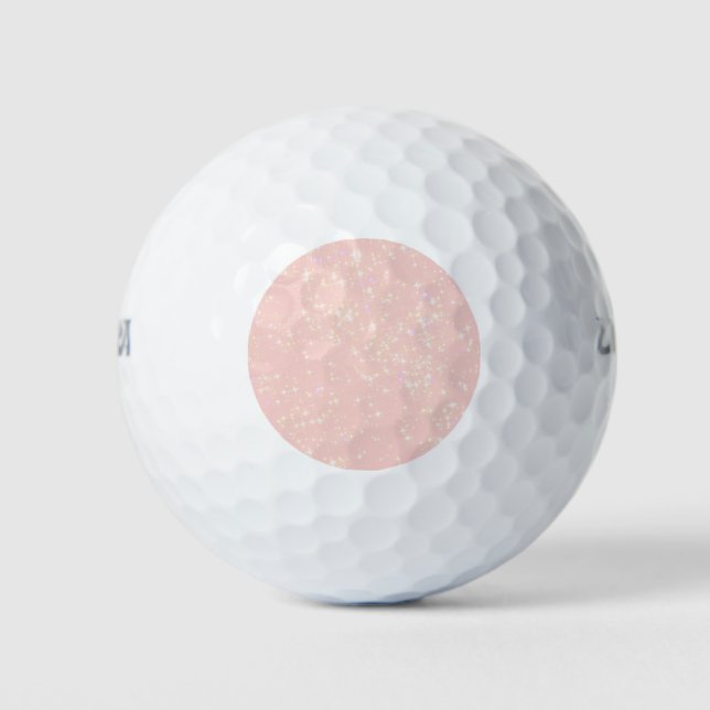 Balles De Golf Shimmer rose vif - Ajouter du texte, Monogramme co (Devant)