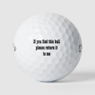 Balles De Golf si vous trouvez cette balle, s'il vous plaît, reto