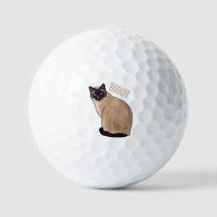 Balles De Golf Siamese cat cartoon