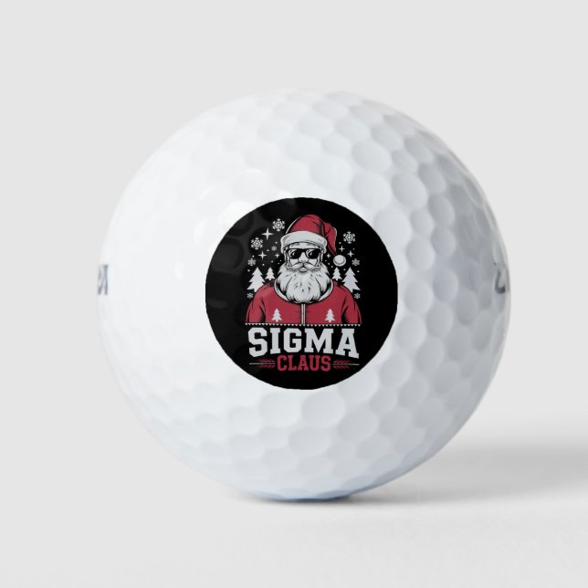 Balles De Golf Sigma Claus Cool Père Noël Christmas Rizz Rizzler  (Devant)