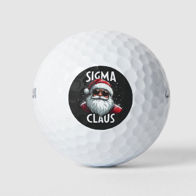 Balles De Golf Sigma Claus Drôle Gen Alpha Collège Noël (Devant)