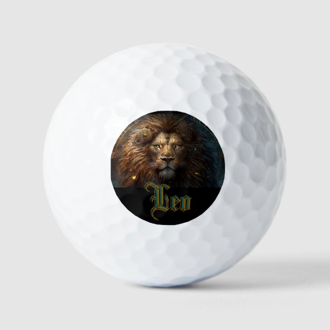 Balles De Golf Signe du zodiaque Lion (Recto)